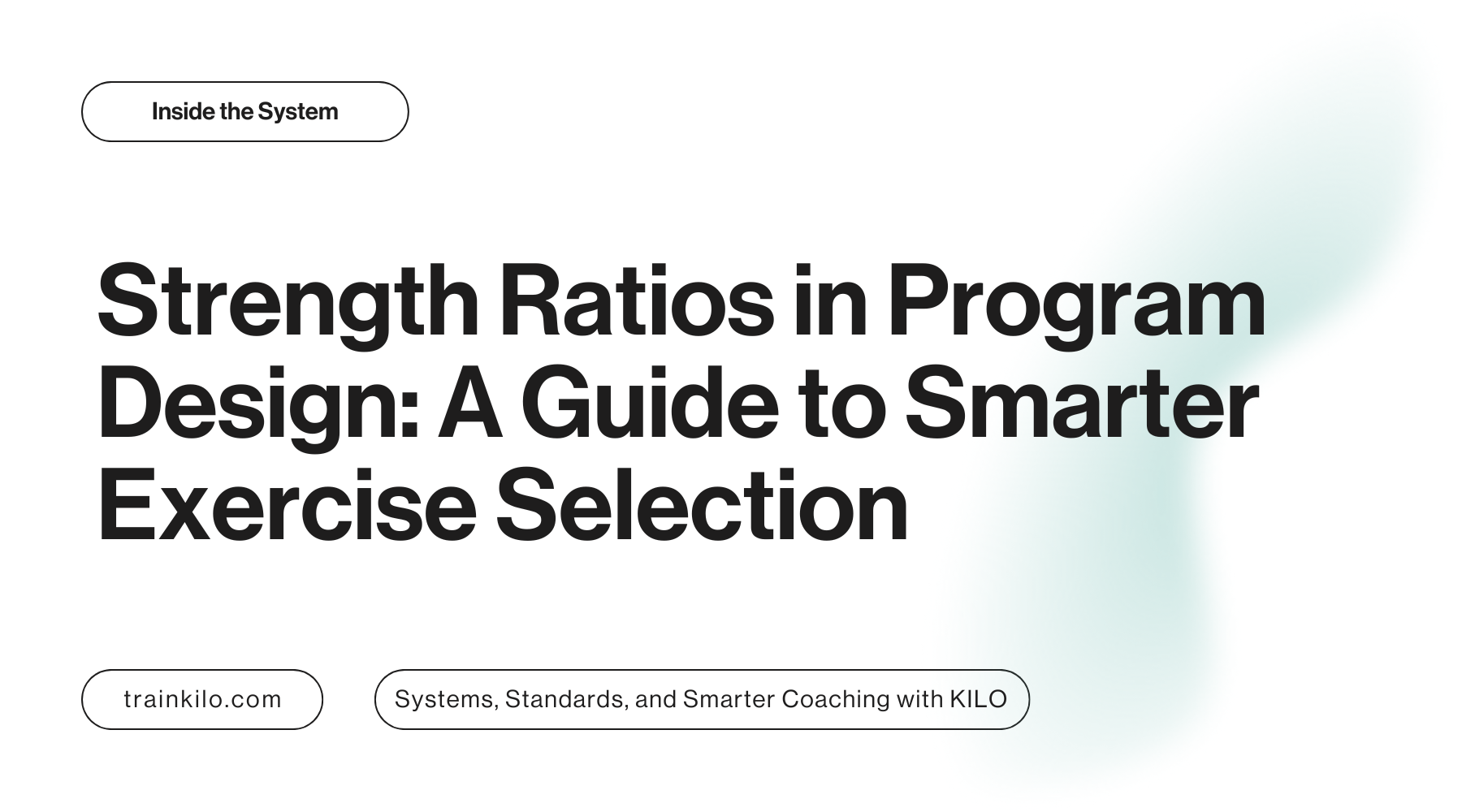 Strength Ratios in Program Design: A Guide to Smarter Exercise Selection