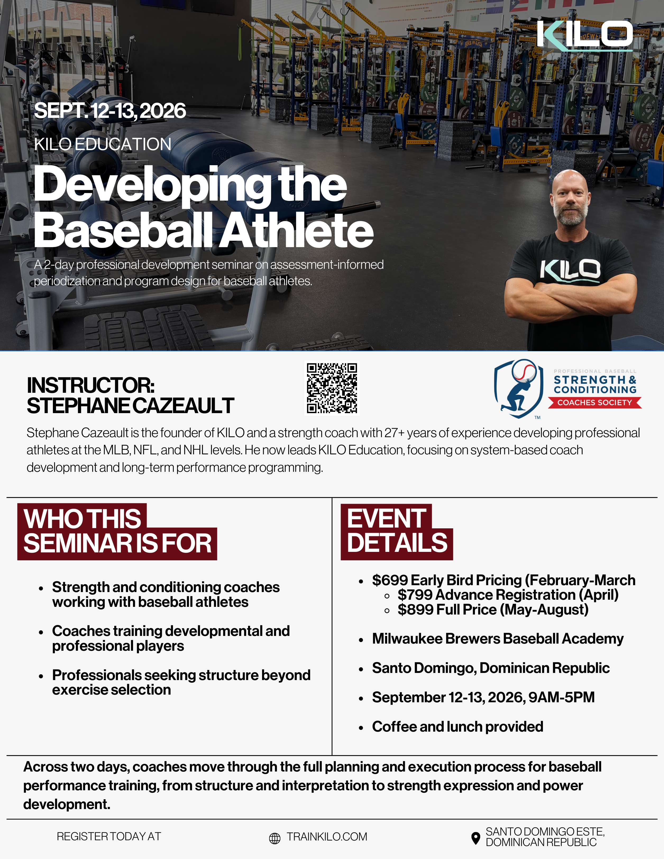 Developing the Baseball Athlete, Sept. 12-13, Santo Domingo