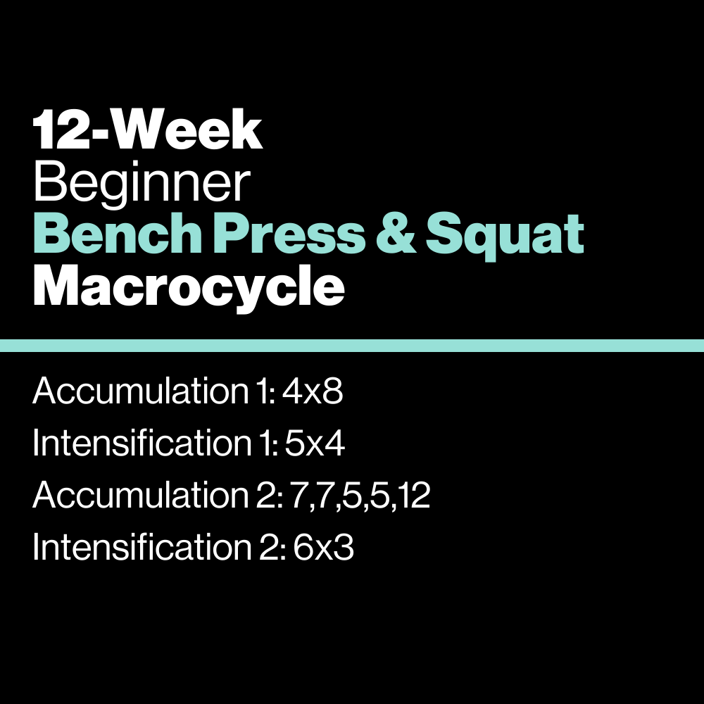 Beginner: Bench Press & Squat Macrocycle - KILO Strength Society