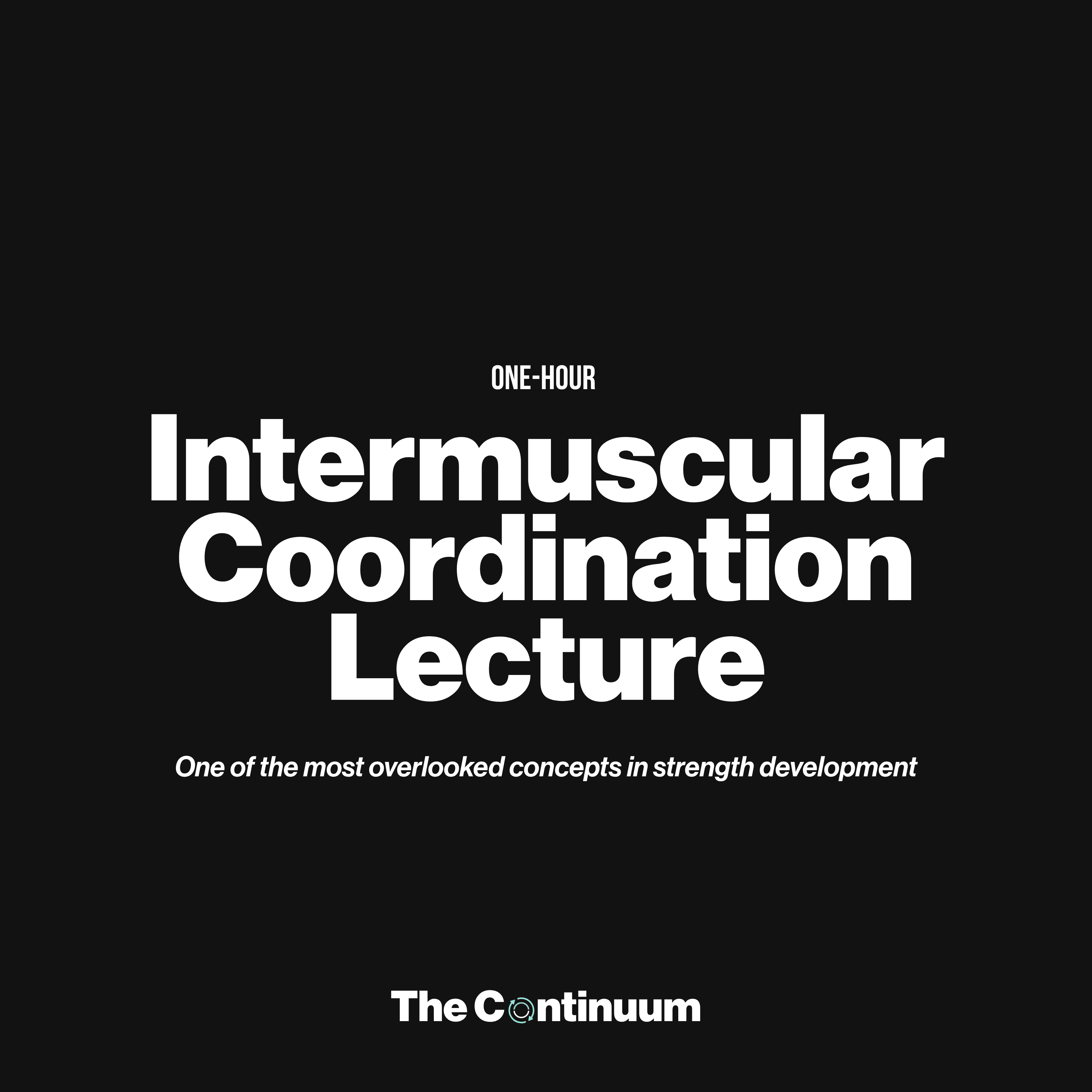 Intermuscular Coordination Lecture