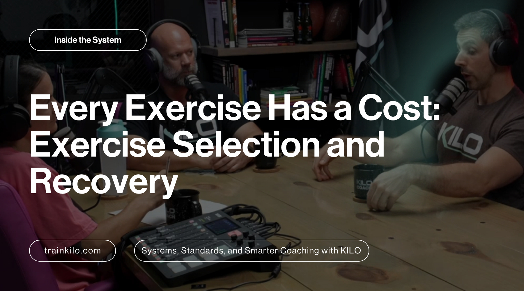 Every Exercise Has a Cost: Exercise Selection and Recovery