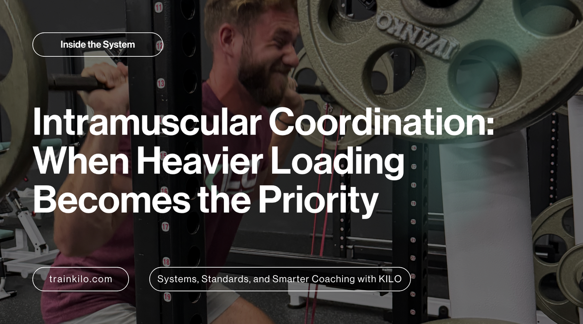 Intramuscular Coordination: When Heavier Loading Becomes the Priority