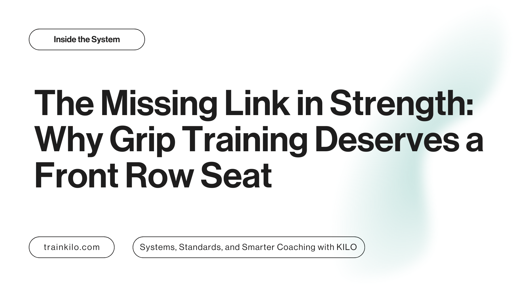 The Missing Link in Strength: Why Grip Training Deserves a Front Row Seat