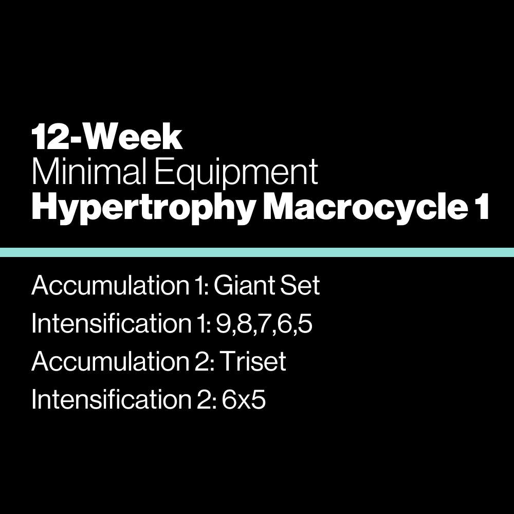 Minimal Equipment: 12-Week Hypertrophy Macrocycle 1