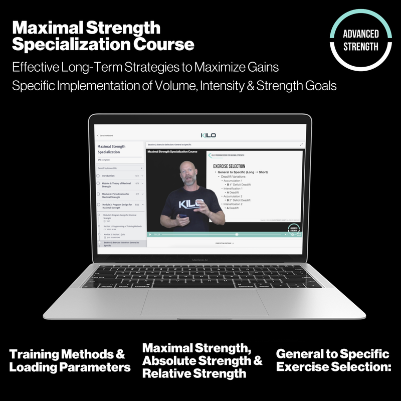 Maximal Strength Specialization Course