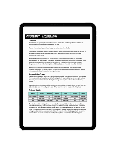 Training Split Database